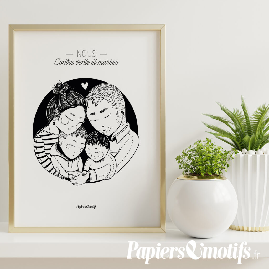 Portrait de famille - Papiersemotifs.fr